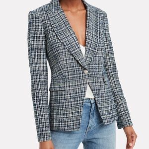 Veronica Beard Cutaway Dickey Jacket Navy Multi Size 20